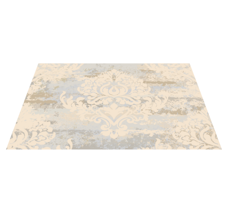 Sophisticated Damask dining room vinyl carpet - TenStickers