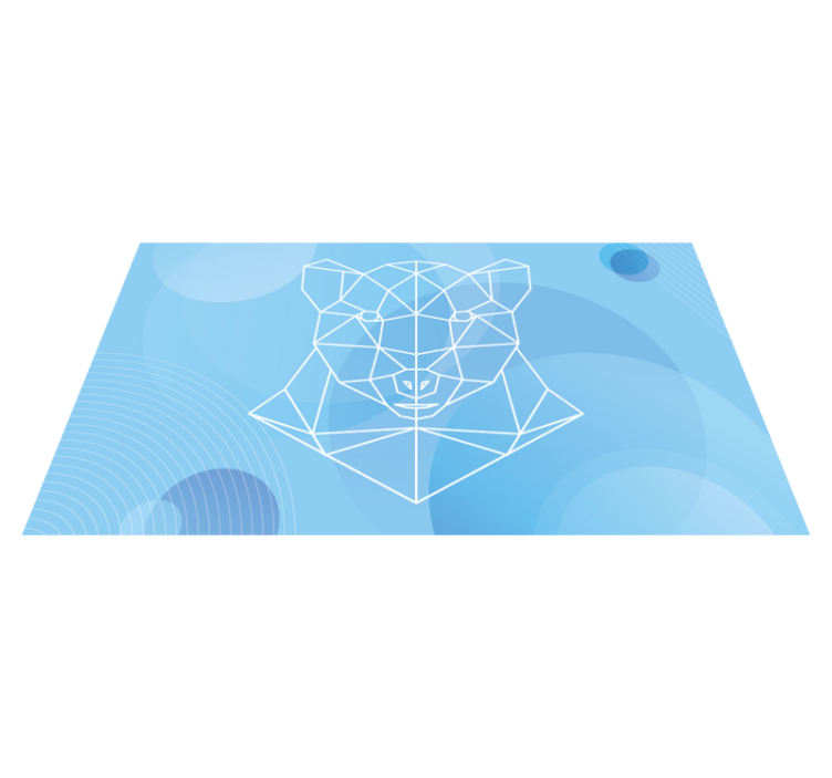 Geometric bear outline animal vinyl carpet - TenStickers