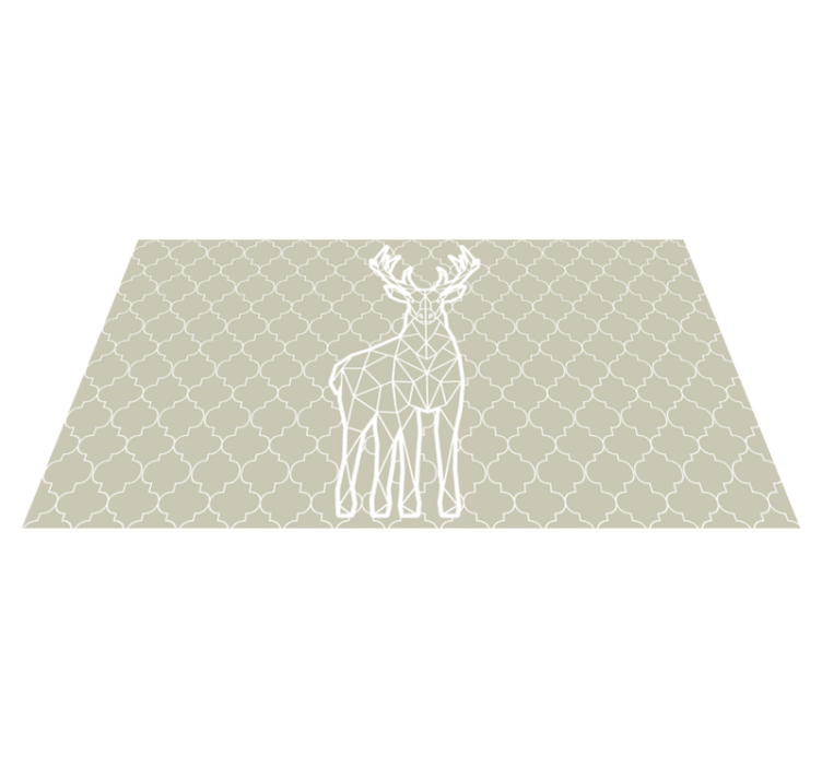 Geometric Stag Silhouette living room vinyl carpet - TenStickers