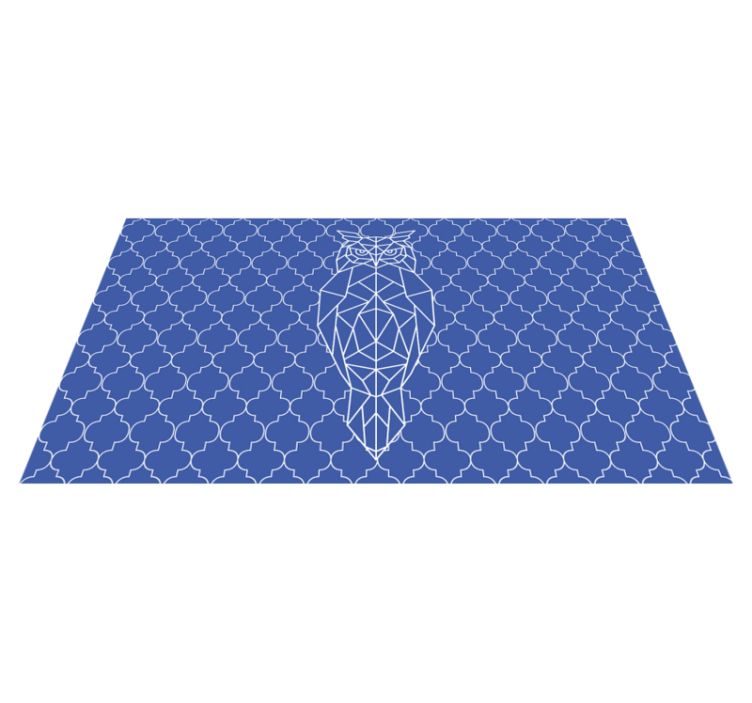 Geometric owl pattern animal vinyl carpet - TenStickers