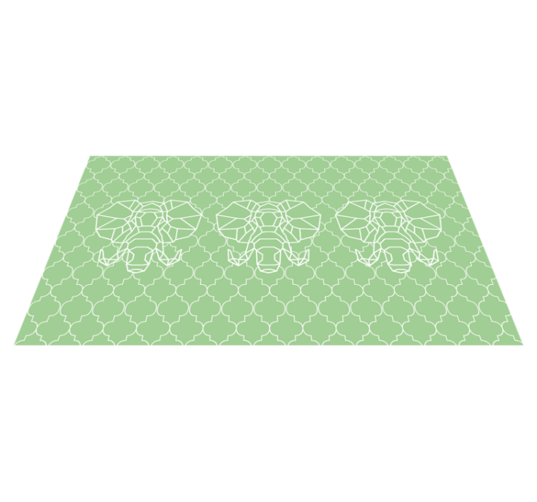Gren geometric elephants animal vinyl carpet - TenStickers