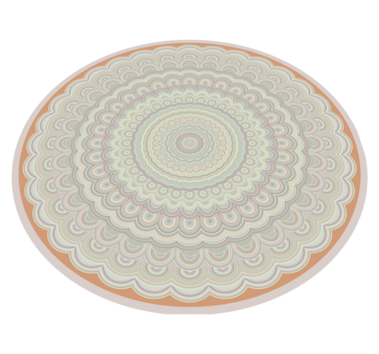 Intricate Circular Pattern mandala vinyl carpet - TenStickers