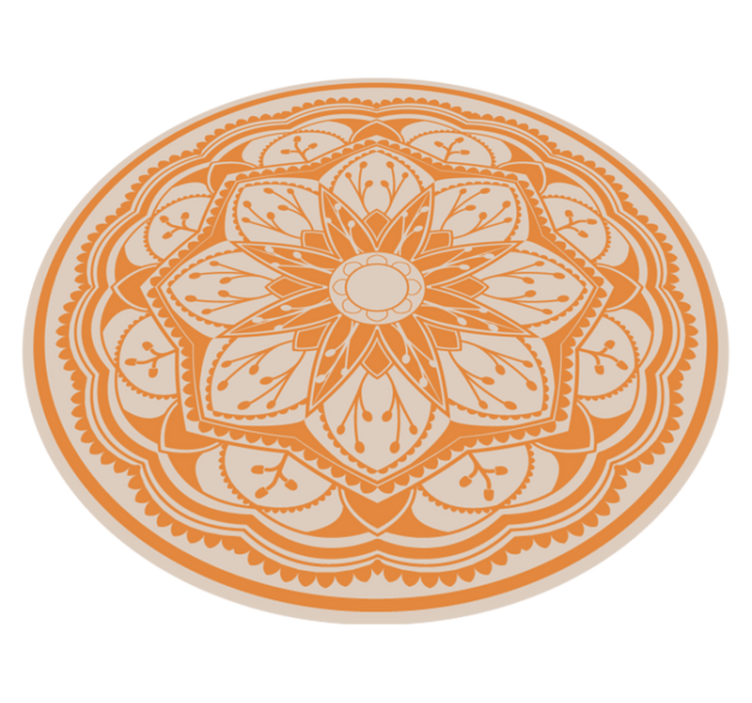 Mandala vinyl carpet with elegant round design - TenStickers