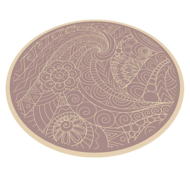 Intricate Circular Motif mandala vinyl carpet - TenStickers