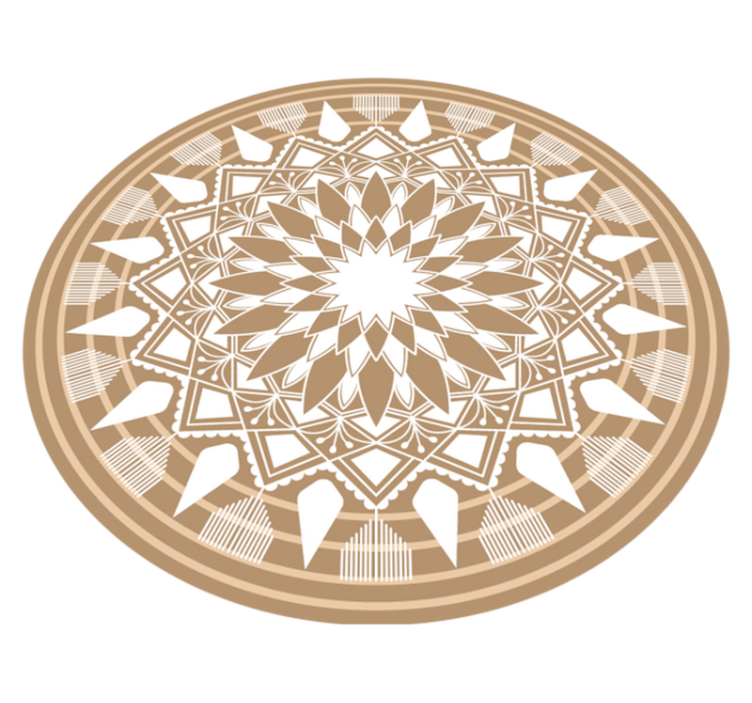 Sophisticated geometry mandala vinyl carpet - TenStickers