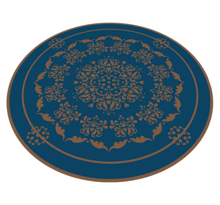 Elegant round pattern mandala vinyl carpet - TenStickers