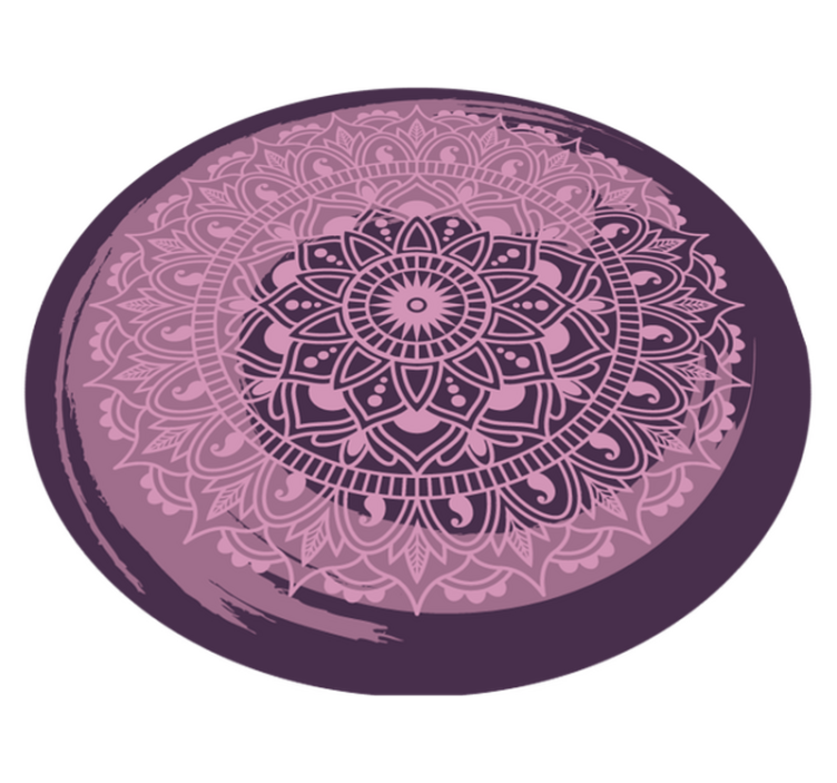 Elaborate pink motif mandala vinyl carpet - TenStickers