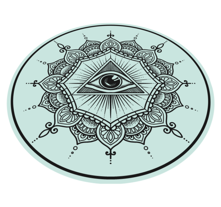 All-Seeing Eye mandala vinyl carpet - TenStickers