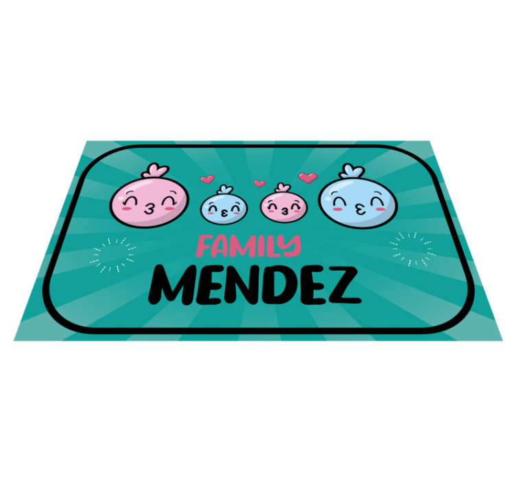 Water balloons with family name entrance hall vinyl carpet - TenStickers