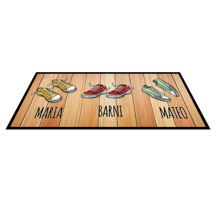 Custom shoes display entrance hall vinyl carpet - TenStickers