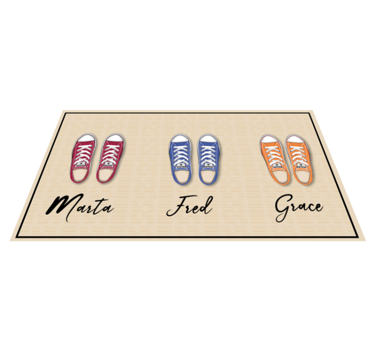 Custom sneakers collection entrance hall vinyl carpet - TenStickers