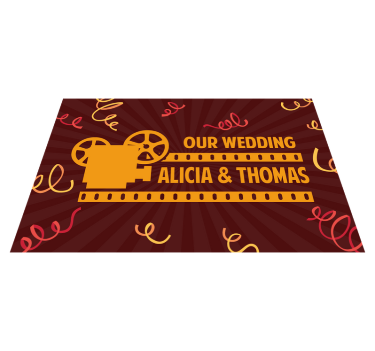 WEDDING CELEBRATION MOTIF custom vinyl carpet - TenStickers