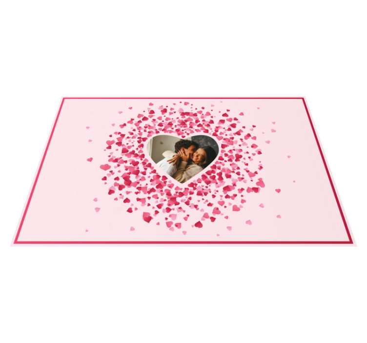 Heart shape with photo bedroom vinyl carpet - TenStickers