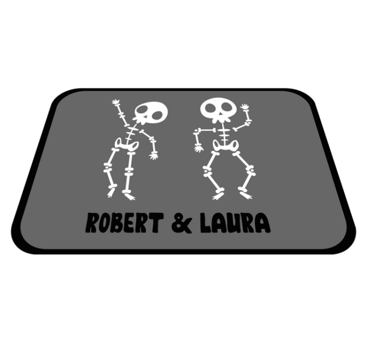 Skeleton Duo custom vinyl carpet - TenStickers