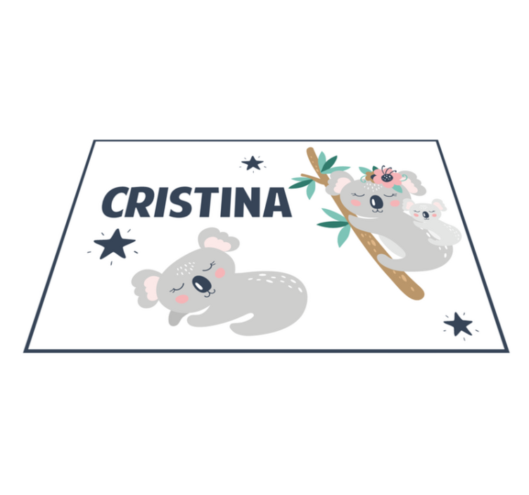 Koala Family Fun custom vinyl carpet - TenStickers
