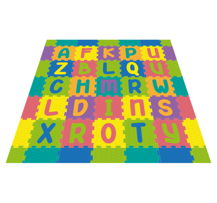 Colorful play design alphabet vinyl carpet - TenStickers