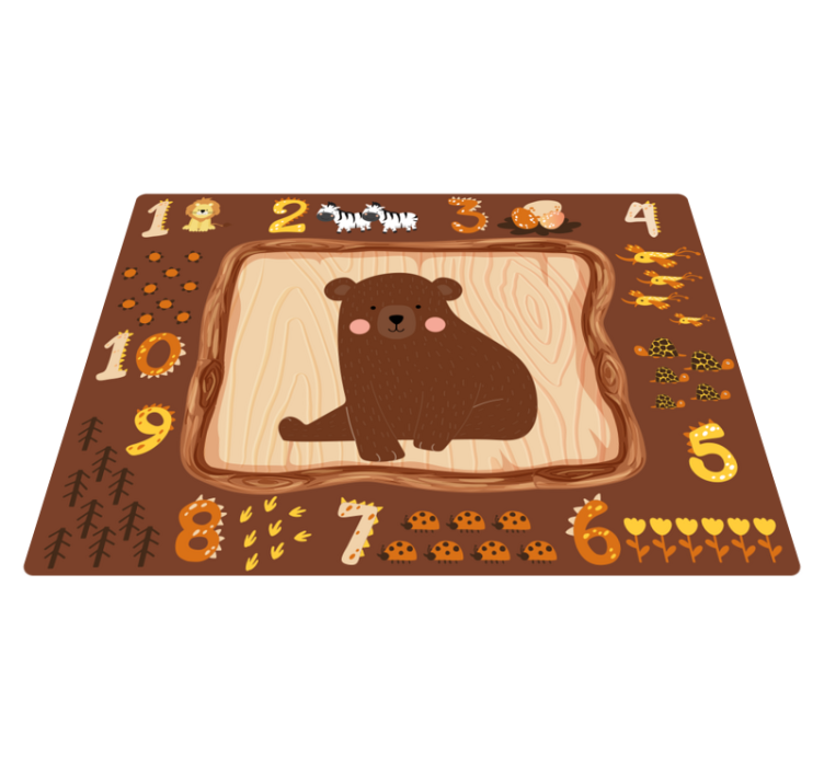 Bear educational design kids vinyl carpet - TenStickers