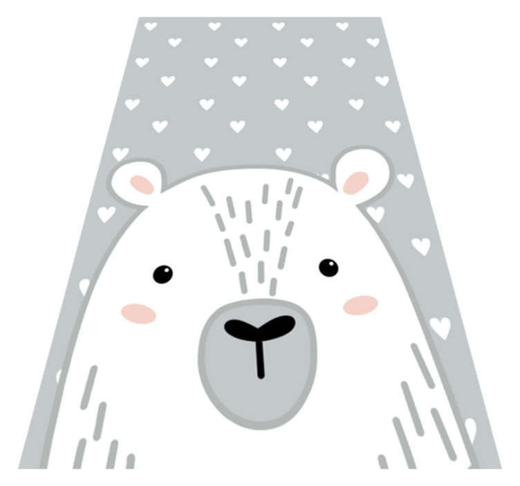 Grey baby bear nursery vinyl carpet - TenStickers