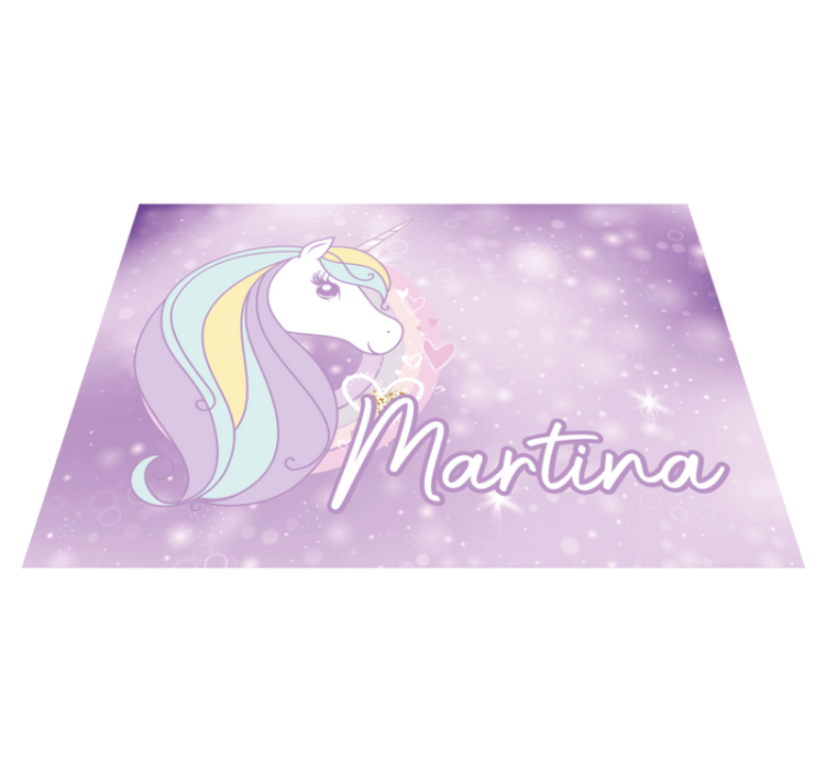 Custom vinyl carpet unicorn dreamland - TenStickers