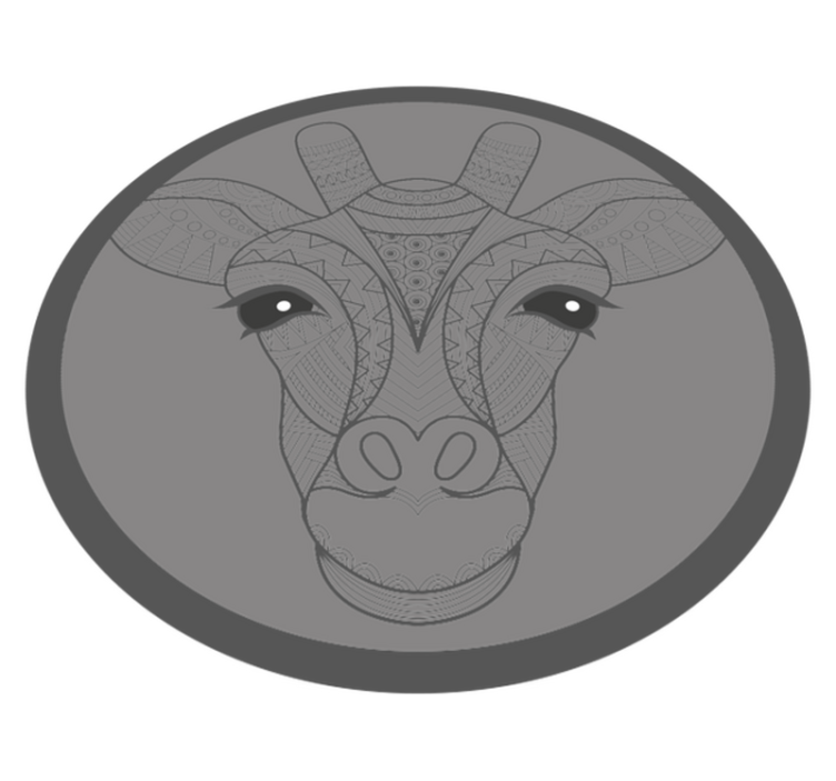 Grey giraffe design animal vinyl carpet - TenStickers