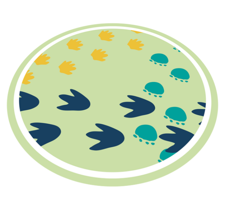 Dinosaur footprints design kids vinyl carpet - TenStickers