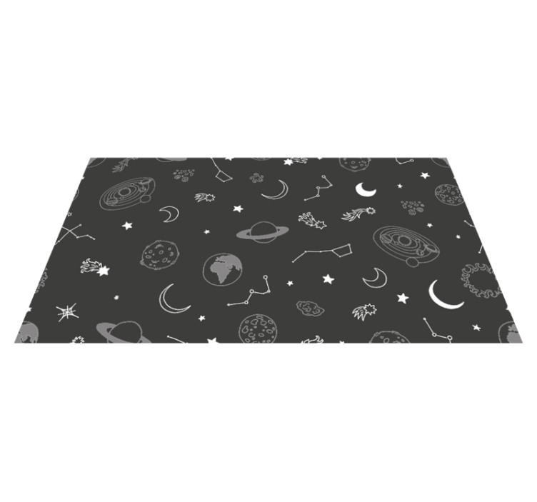 Grey celestial elements star vinyl carpet - TenStickers