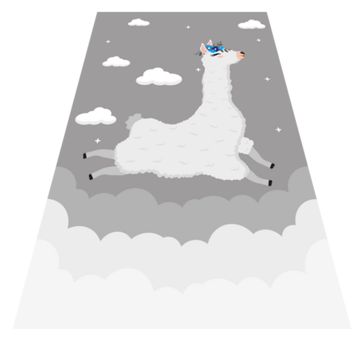 Lively Llama Fantasy kids vinyl carpet - TenStickers