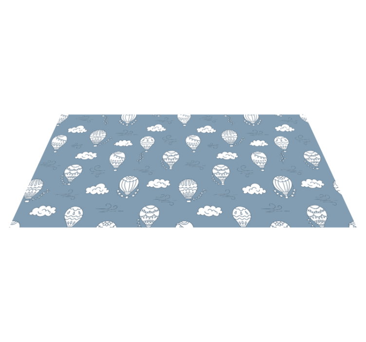 White and blue balloons kids vinyl carpet - TenStickers