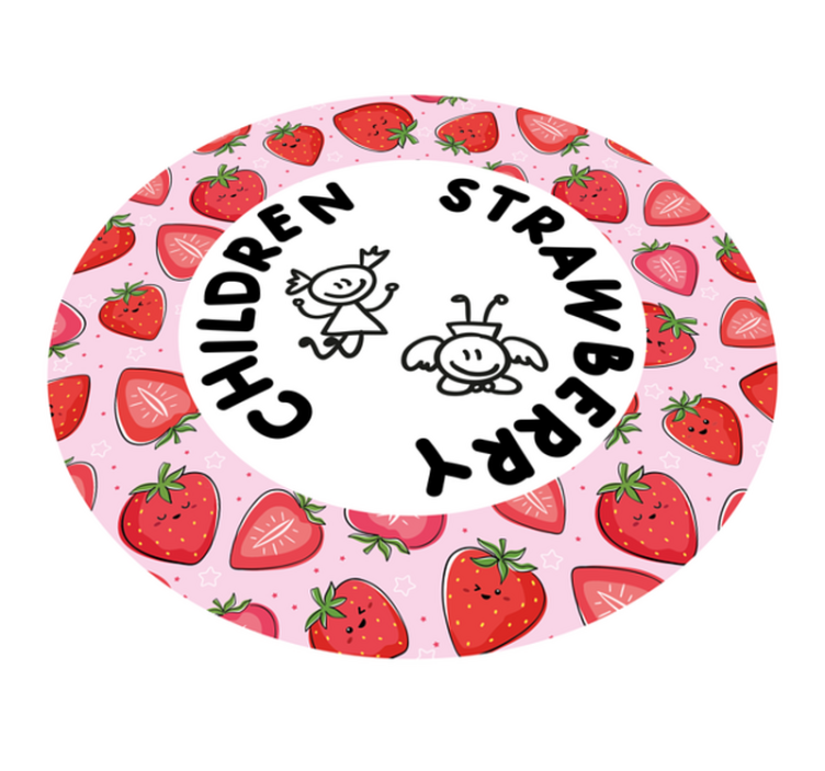 Strawberry and kids kitchen vinyl carpet - TenStickers