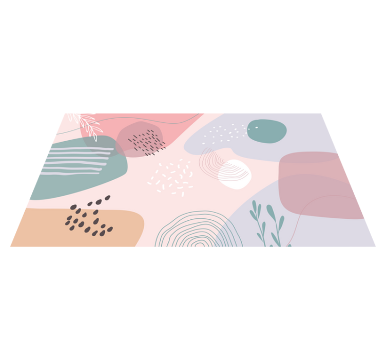 Abstract soft shapes modern vinyl carpet - TenStickers