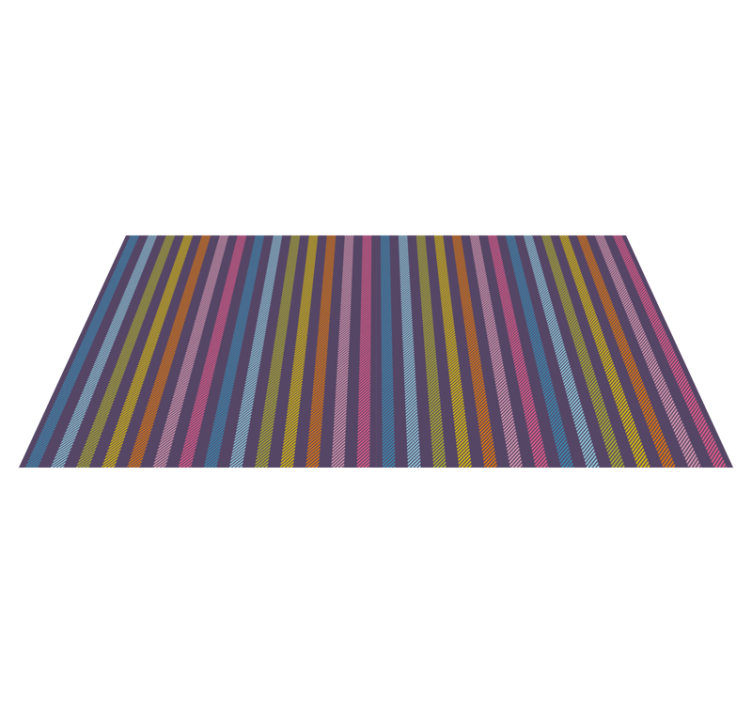 Thin multi-colored lines striped vinyl carpet - TenStickers