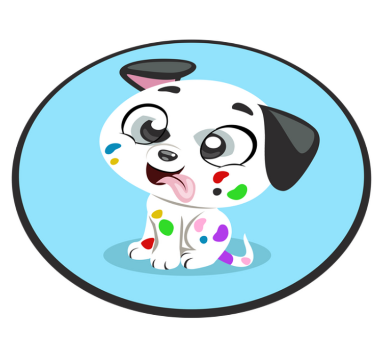 Colorful baby dalmata animal vinyl carpet - TenStickers