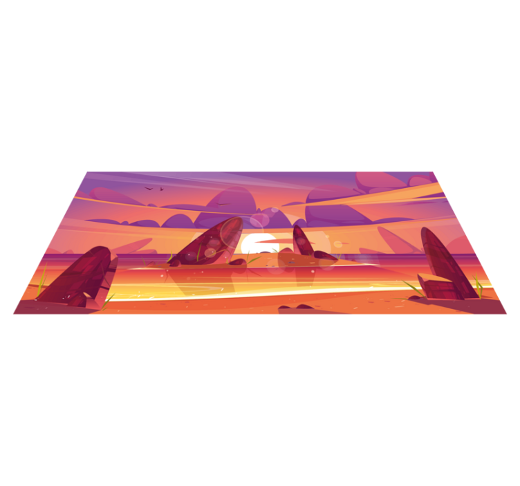 Sunset dessert views nature vinyl carpet - TenStickers