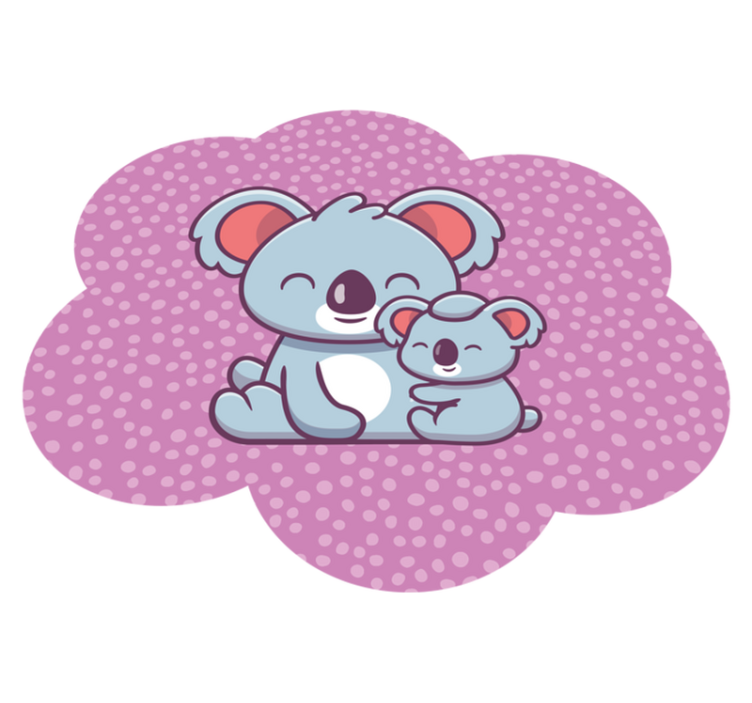 Koala family design kids vinyl carpet - TenStickers