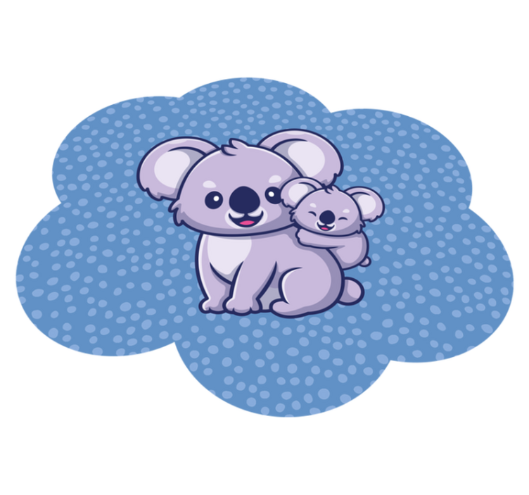 Cute Koala Pair kids vinyl carpet - TenStickers