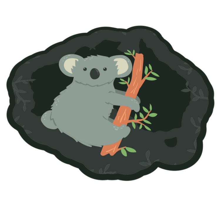 Cute Koala Charm animal vinyl carpet - TenStickers