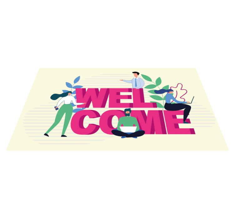 Professional welcome office vinyl carpet - TenStickers