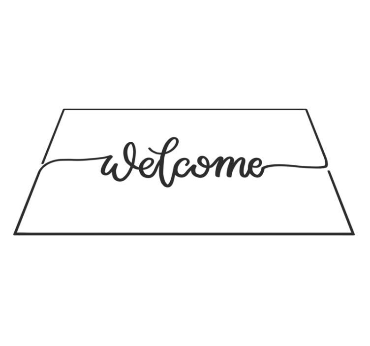 Elegant welcome entrance hall vinyl carpet - TenStickers