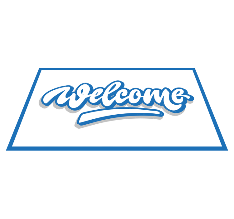 Welcome greeting sign entrance hall vinyl carpet - TenStickers