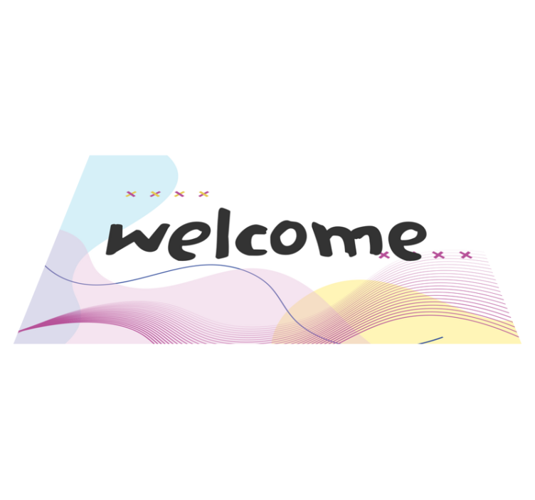 Modern abstract welcome entrance hall vinyl carpet - TenStickers