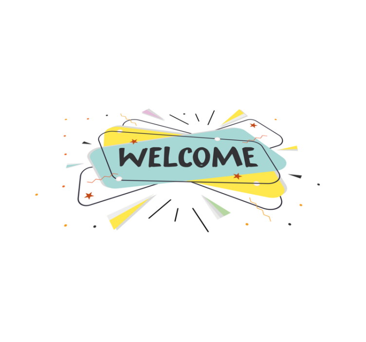 Abstract welcome entrance hall vinyl carpet - TenStickers