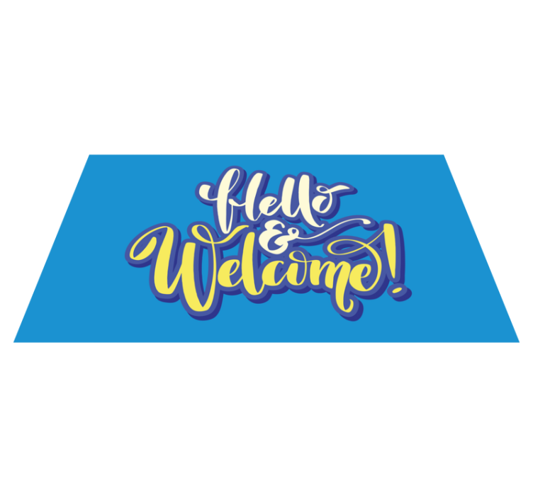 Hello and welcome entrance hall vinyl carpet - TenStickers