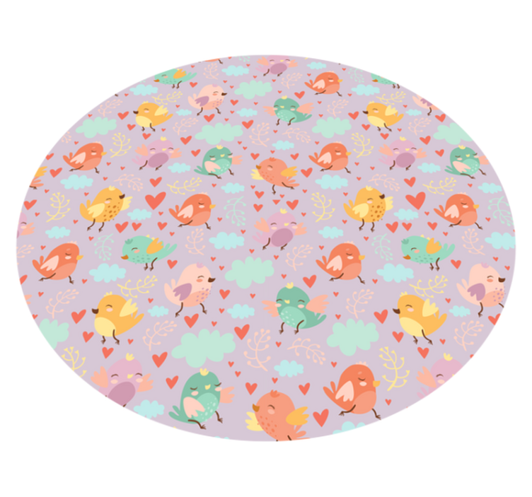 Colorful bird print animal vinyl carpet - TenStickers