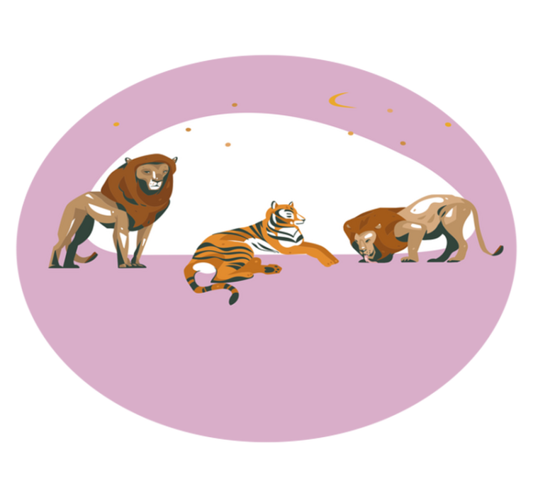 Safari wild animals animal vinyl carpet - TenStickers