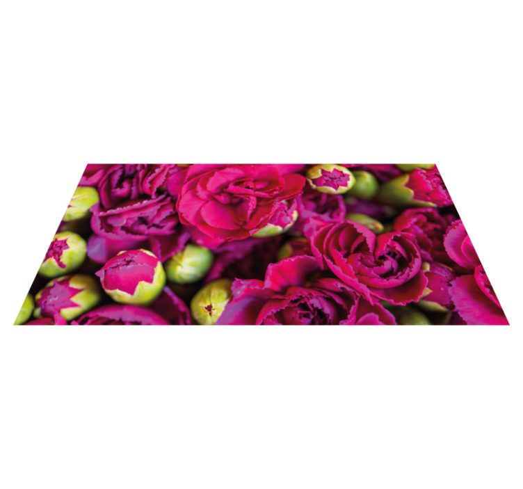 Lively Flower Blossoms floral vinyl carpet - TenStickers