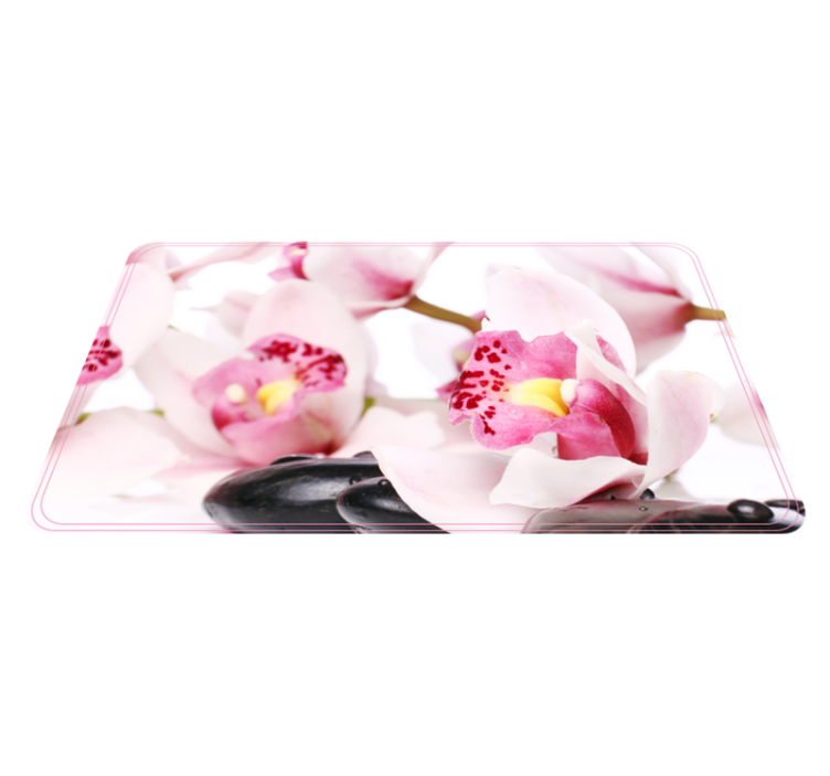 Elegant orchid design floral vinyl carpet - TenStickers