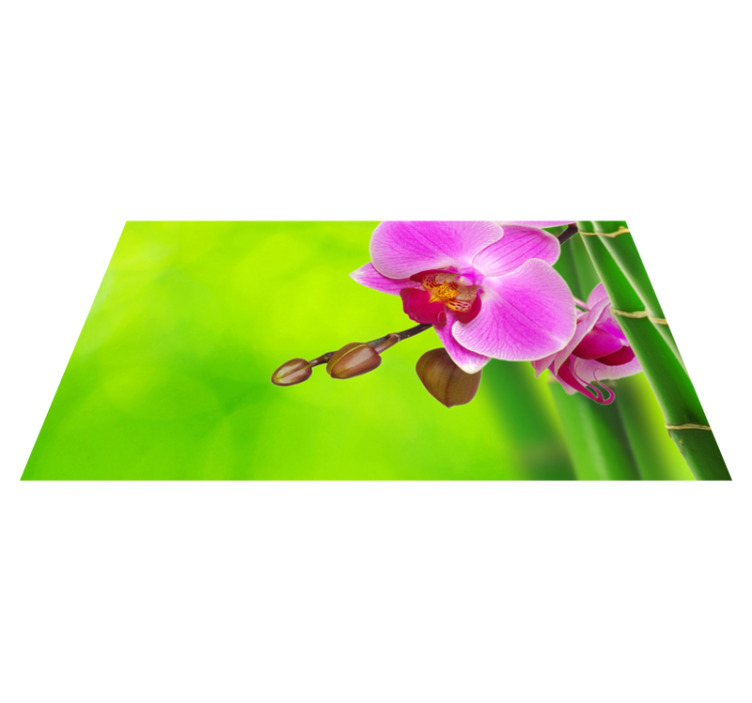 Orchid Blossom Delight floral vinyl carpet - TenStickers