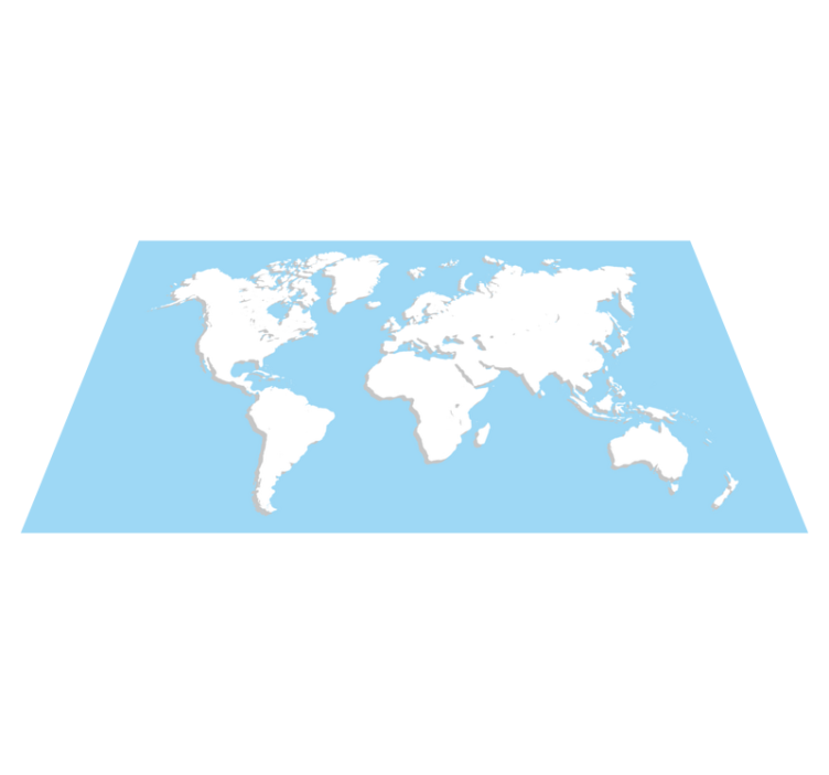World map vinyl carpet global map - TenStickers