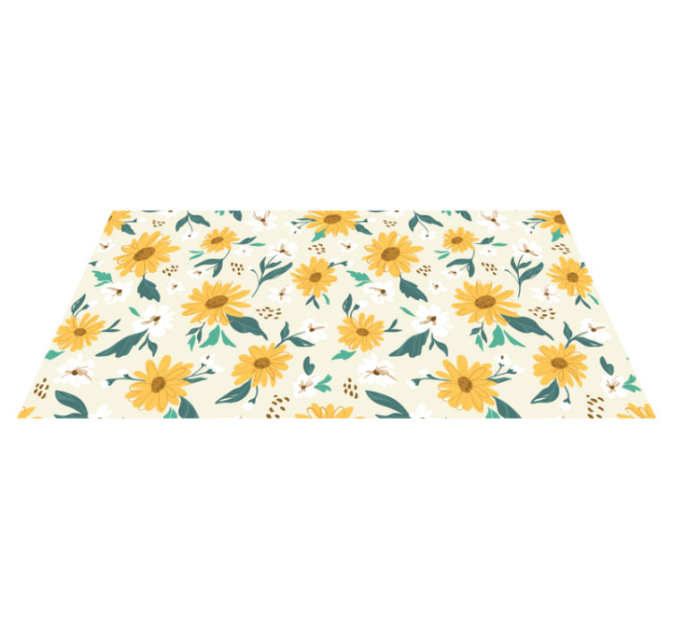 Joyful Floral Arrangement floral vinyl carpet - TenStickers