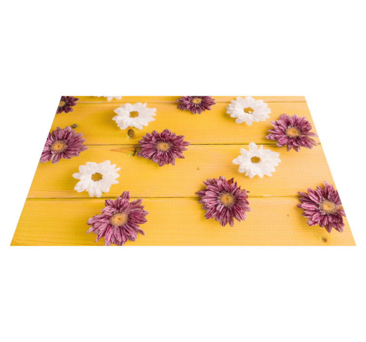 Pink and white petals floral vinyl carpet - TenStickers